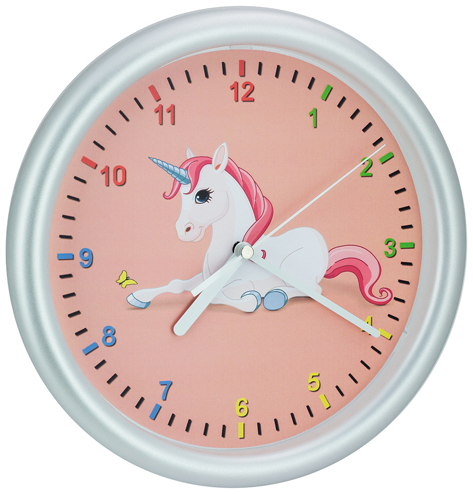 Kinderwanduhr Einhorn