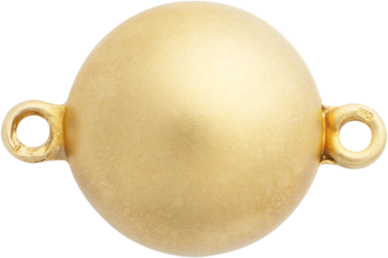 Magic-Power magnetic clasp gold 585/-Gg matte, ball Ø 12.00mm