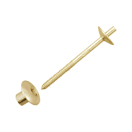 Double Pearl Ear Stud, gold 750/yellow