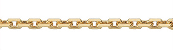 Collierkette Gold 333/GG, Anker diamantiert 45cm