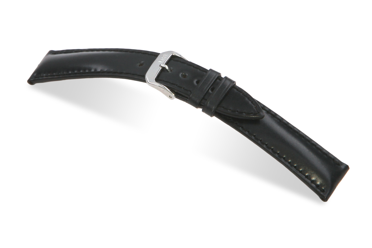 Leather strap Michigan 22 mm black