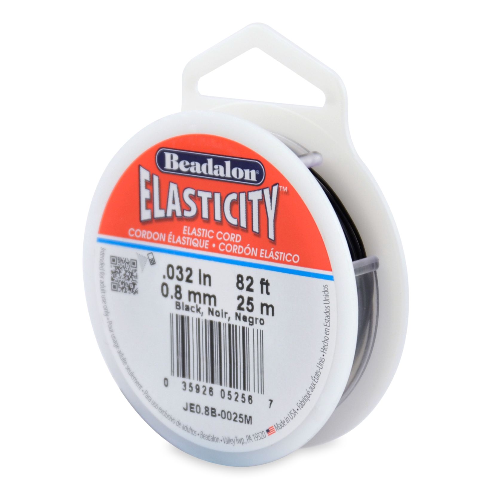 Elastisch Nylon Stretch Koord zwart Ø 0,80mm -25m