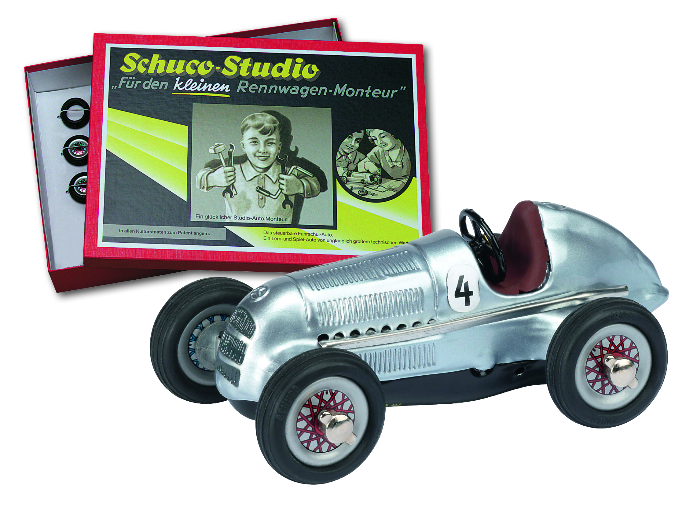 SCHUCO-Modell Mercedes Silberpfeil (Montagekasten)