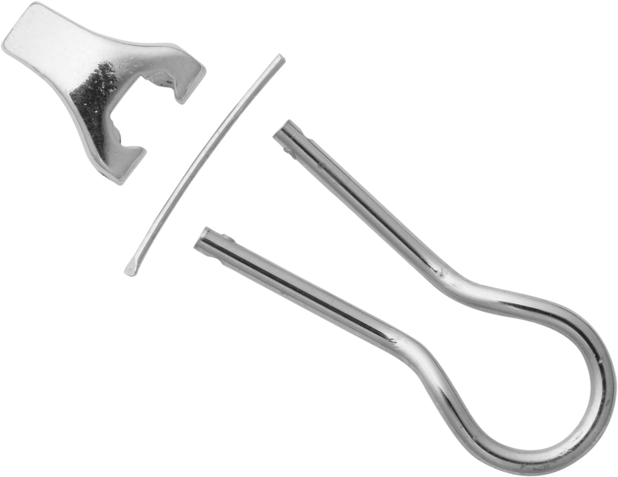Ear clip mechanism silver 925/- with die cast lug height 6.50mm clip length 20.00mm