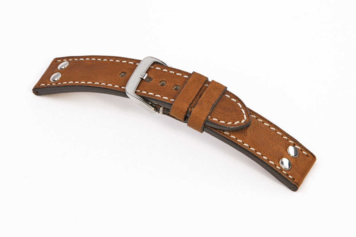 Lederband Rockford 24 mm cognac XL