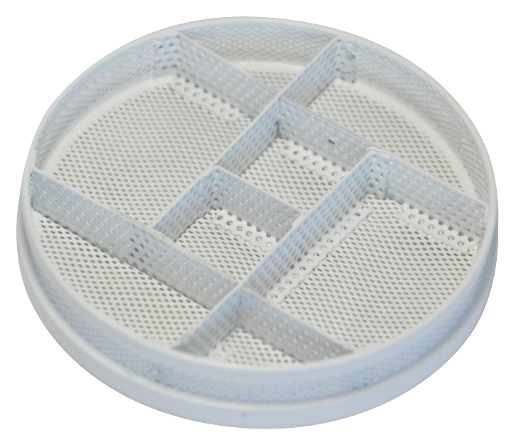 Strainer basket, dia. 80 mm, 8 compartments, height ?? mm