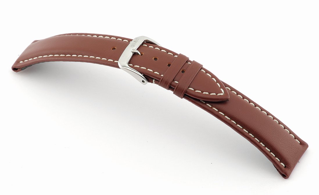 Leather strap Solana 22mm mahogany