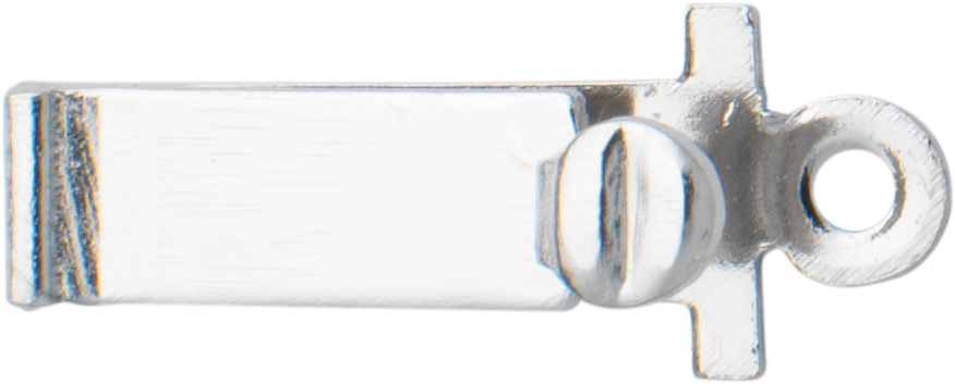 boeksluiting zilver 925/- eenrijig,  l 9,00 x  b 3,10mm