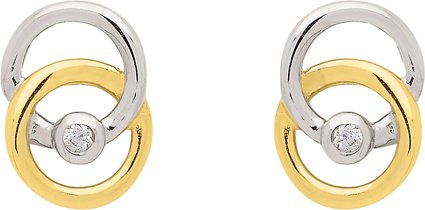 Ohrstecker Gold 333/GG/rh, Zirkonia