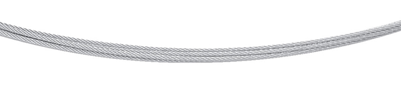 Collier stainless steel, 45 cm 5 row, closure: bayonet 925/-