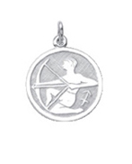 Zodiac silver 835/- Sagittarius, round