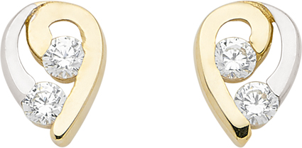 Ohrstecker Gold 333/GG/rh, Zirkonia