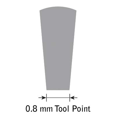 Glensteel platsteekbeitel conisch nr.8 - 0,8 mm