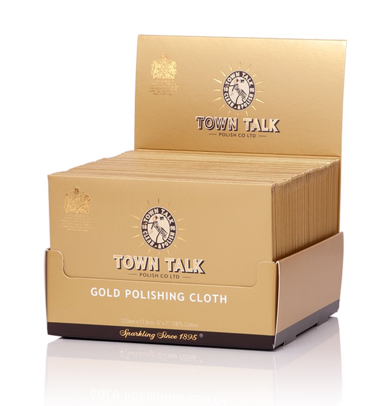 Mr Town Talk goud polijstdoek 12,5cm x 17,5cm