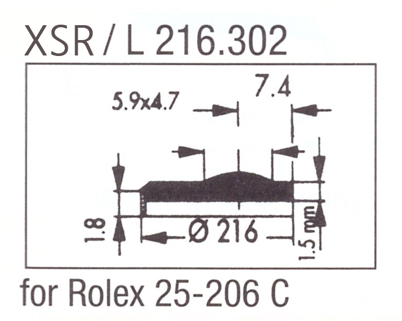 Glass XSR/L 216.302 Sapphire