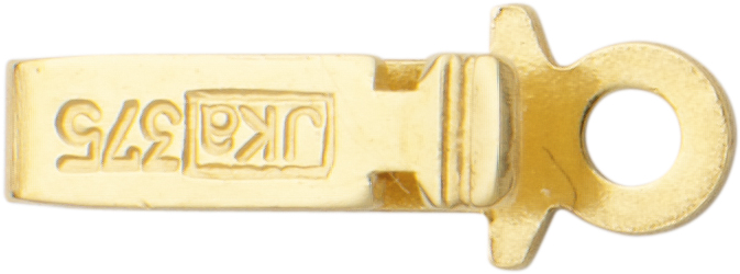 boeksluiting goud 375/-gg eenrijig,  l  6,00 x  b  2,00mm