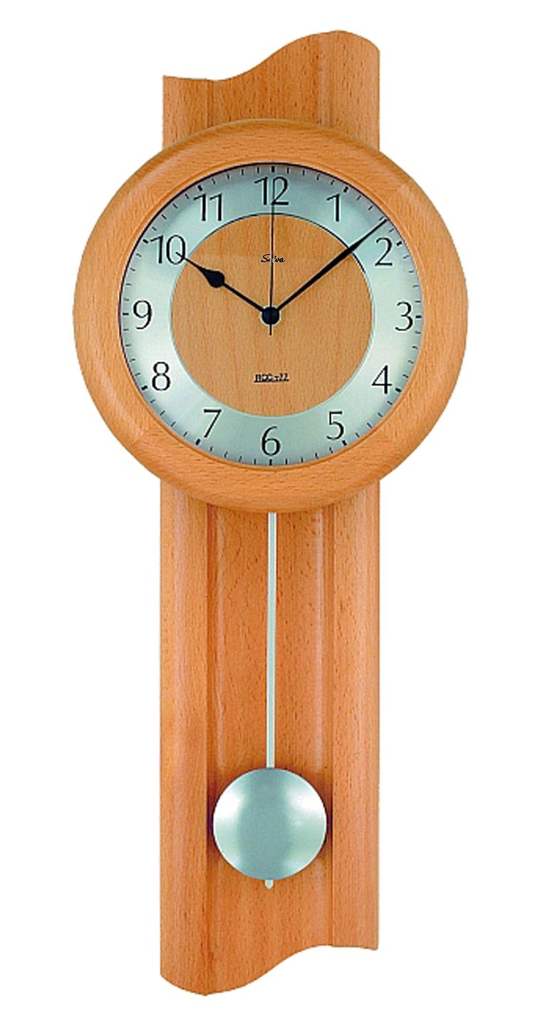 SELVA radio controlled pendulum wall clock beech Grafing