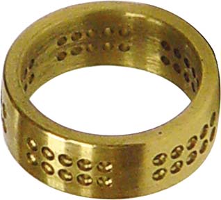 Practice ring, pavé, brass, 1.5 mm holes for stones