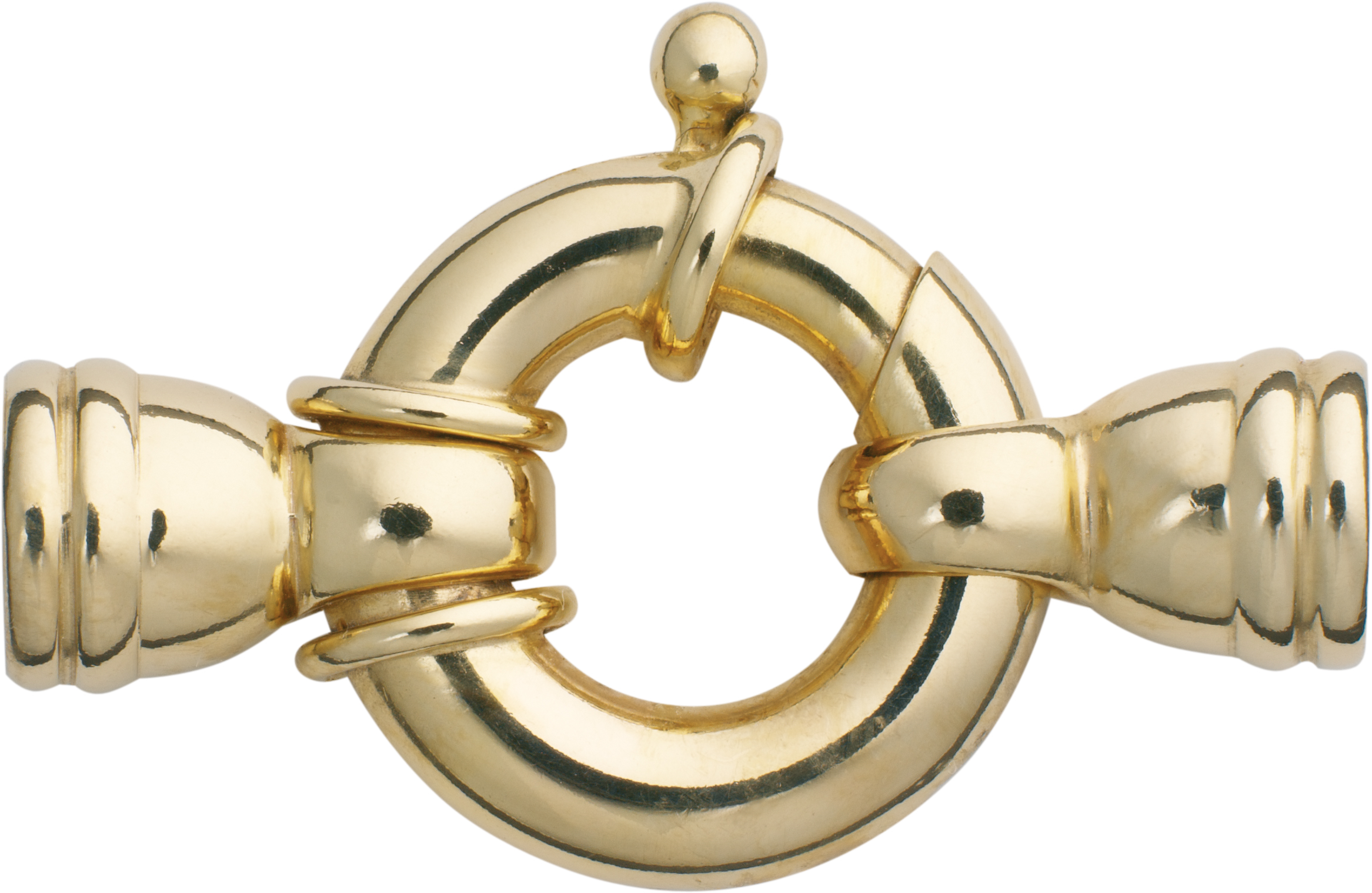 federing złoto 333/-żółte złoto Ø 18,00mm z 3 wzmocnieniami i okrągłymi kapturkami z krzyżem