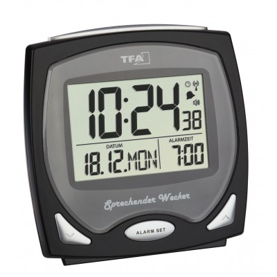 TFA speaking radio alarm clock