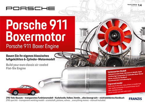 Klassieke Porsche 911 motor, schaal 1:4