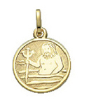 Zodiac gold 333/GG Aquarius, round