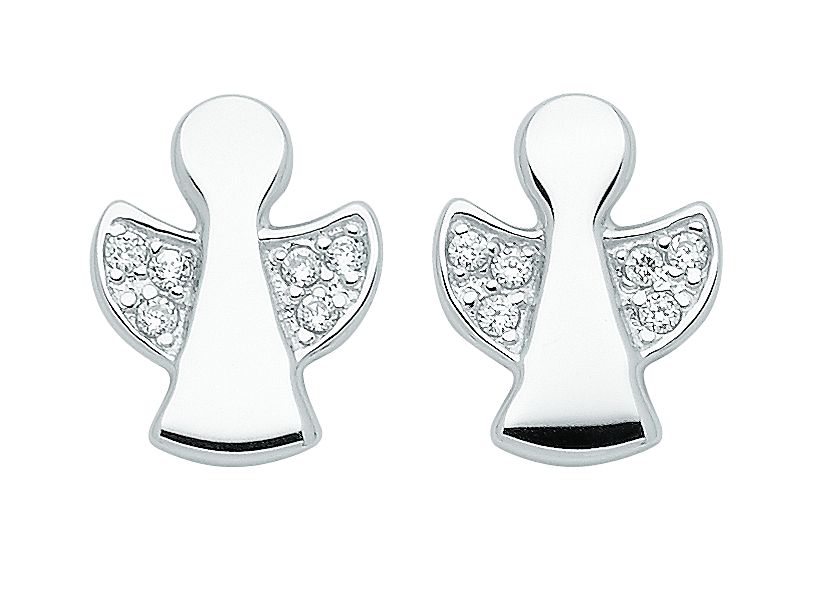 Ear studs 3 pairs 925/rh angel polished