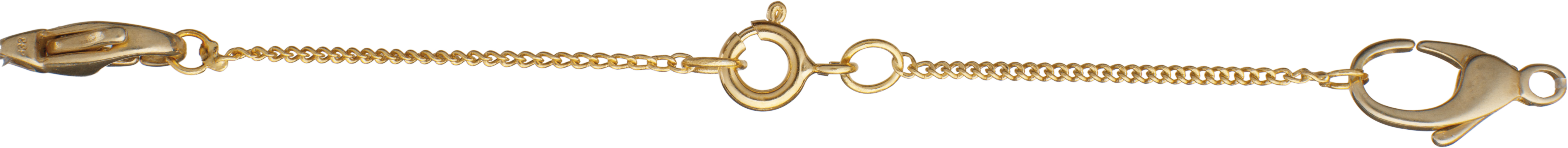 Łańcuszek zabezpieczający pancerka złoto  333/-żółte złoto długość 70,00mm, z federingiem i otwartym kółkiem montażowym