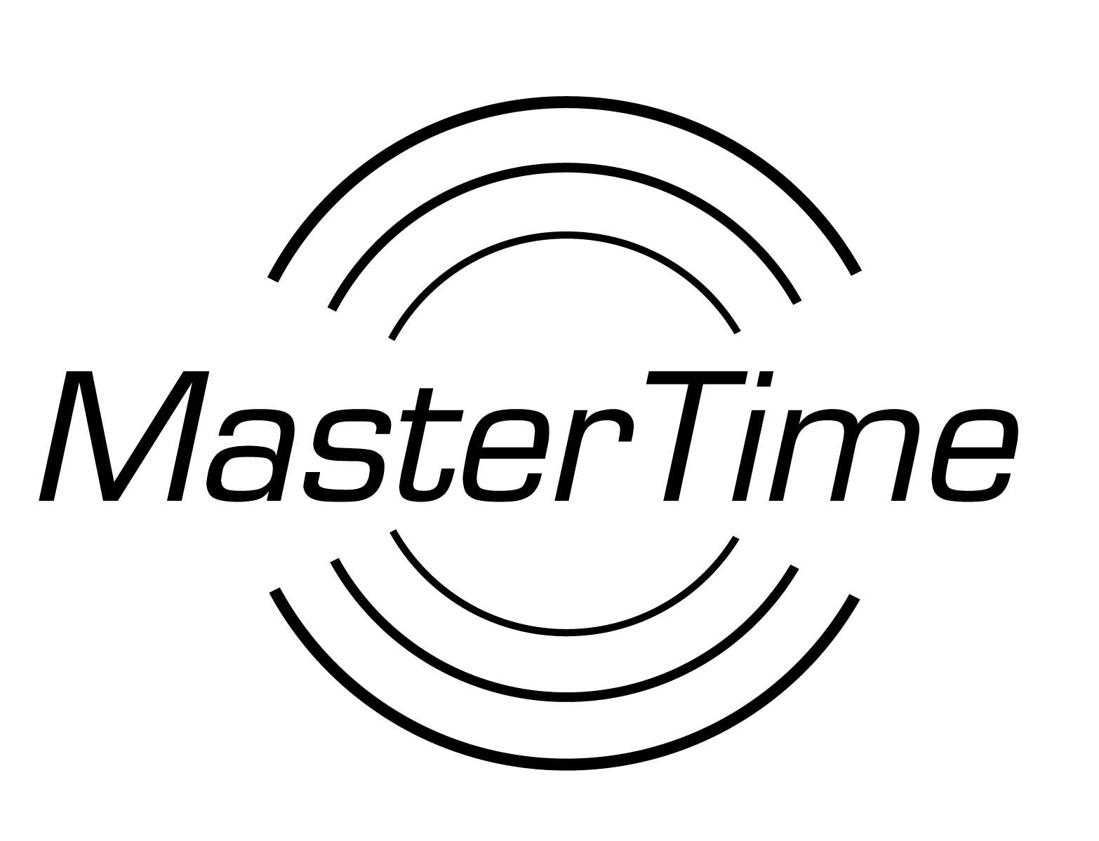 MasterTime Damen-Funkuhr Basic, silber/ weiß - mit Zugband - MTLA-10307-12M