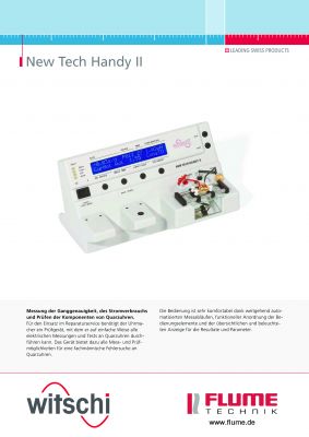 Quartz watches test equipment at Flume technology Model Quartz watch tester Witschi New Tech Handy II