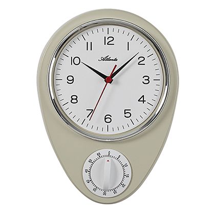 Atlanta 6114/0 Küchenwanduhr weiß